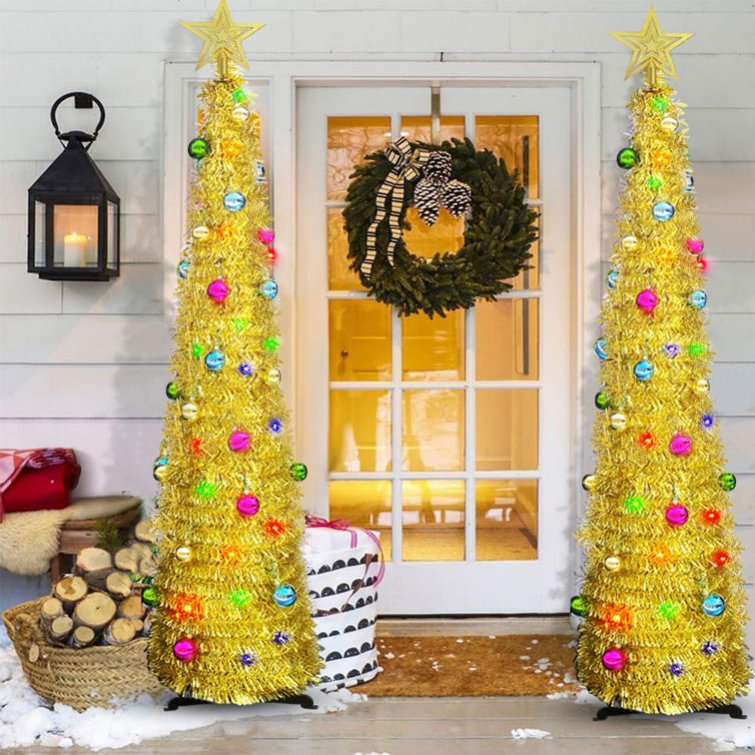 Yellow shop christmas tree